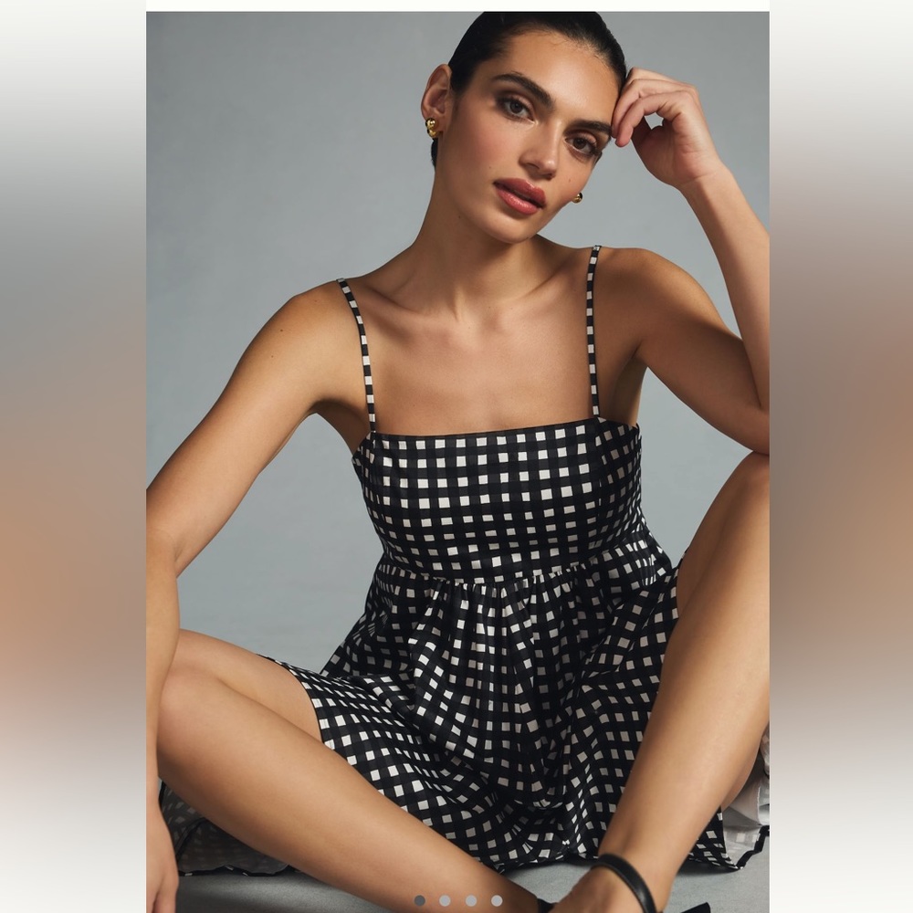 Anthropologie Butch Bandeau romper BLK MOTIF Large